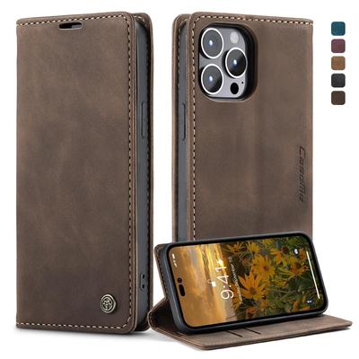 CaseMe-013 For iPhone 17 ProMax 16 15 14 13 Pro Max Magnetic Leather Flip Card Wallet Case Stand Cover