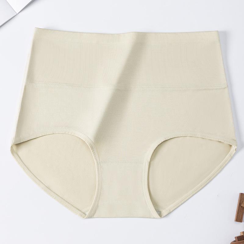 Women Spring and Summer 10A Antibacterial Cotton Crotch Skin Friendly Naked Breathable Non Scar High Waist Triangle Briefs