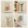 Wall-Mounted Kitchen Trash Bag Organizer - Large Capacity Velcro Mesh Holder