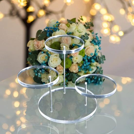 Desktop Jewelry Rack 3-tiers 360 Degree Rotation Watch Glasses Necklace Display Holder Jewelry Stand Room Decor Retail Bracelet Organizer