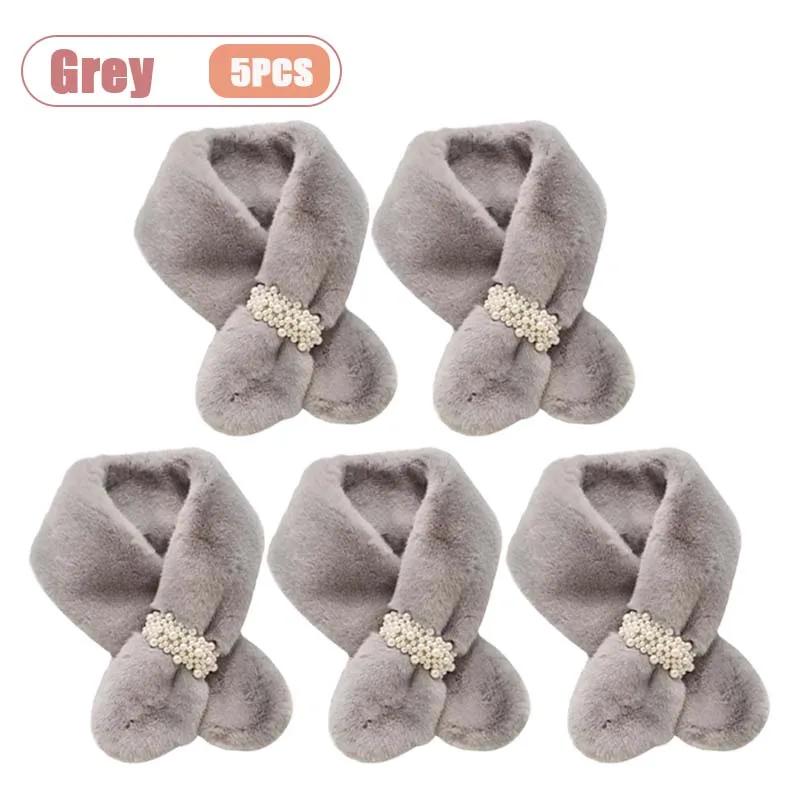Women Winter Faux Rabbit Fur Scarf Warm Soft Neck Warmer Korean Style Collar Cozy Neck Shawl for Autumn Winter Fashion Accessory