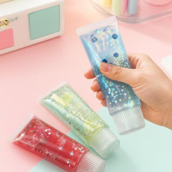 Pressure Relief Toy Stress Toothpaste Tube Toy Strawberry Blueberry Lemon Clover Squeeze Anxiety Relieving Clear Fidget Fruit