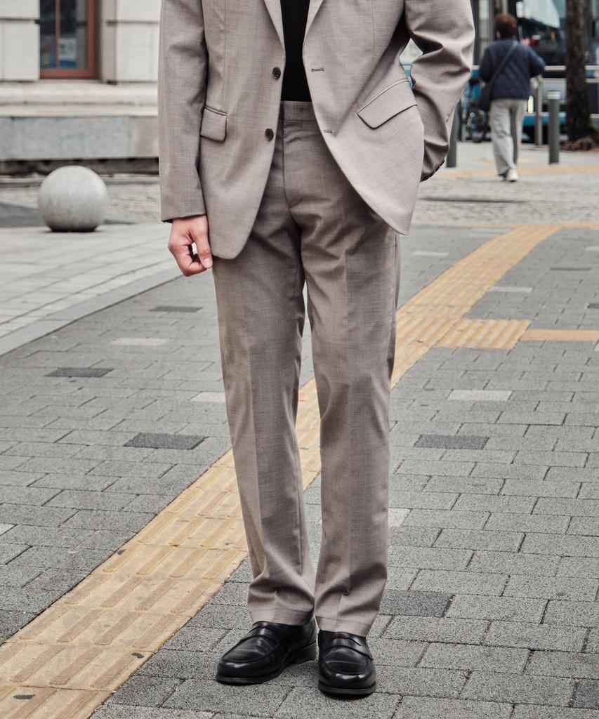 STCO Extra Fine Wool 51% Summer Suit Pants_Beige (Classic Fit)_Sslxb63Csd