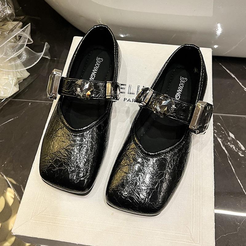 Fashion Luxury Women Shoes 2025 Summer New Leather Flat Shoes Mary Jane for Women Breathable Casual Shoe Designer Dance Footwear Zapatos