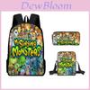 My Singing Monsters Cartoon Backpack Set With Breathable Oxford Fabric For School Kids