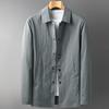 Frühling und Herbst Neue Nylon Elastische Trendy Trenchcoat Herren Mittel und Lang Trenchcoat Schlank Junge Männer