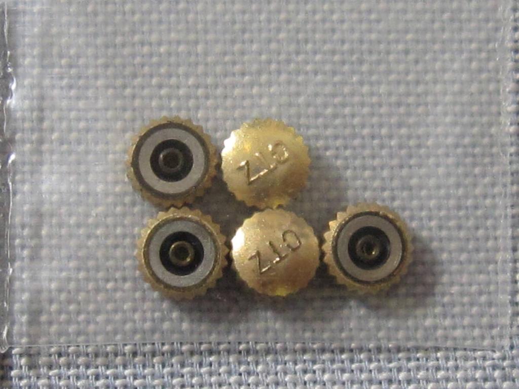CITIZEN Part C 873 Gold Crown with CTZ Mark of for Crystal and other 506-1394 (Set 5) Chronomaster, Seven, models