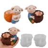 Food Safe Silicone Pig Carrying Sacks Mould Handmade Candle Crafting Tool Irregular Shape