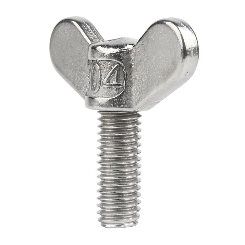 304 Stainless Steel Butterfly Weld Screw Yuanbao Hand-Tight Horn Bolt M3-M16