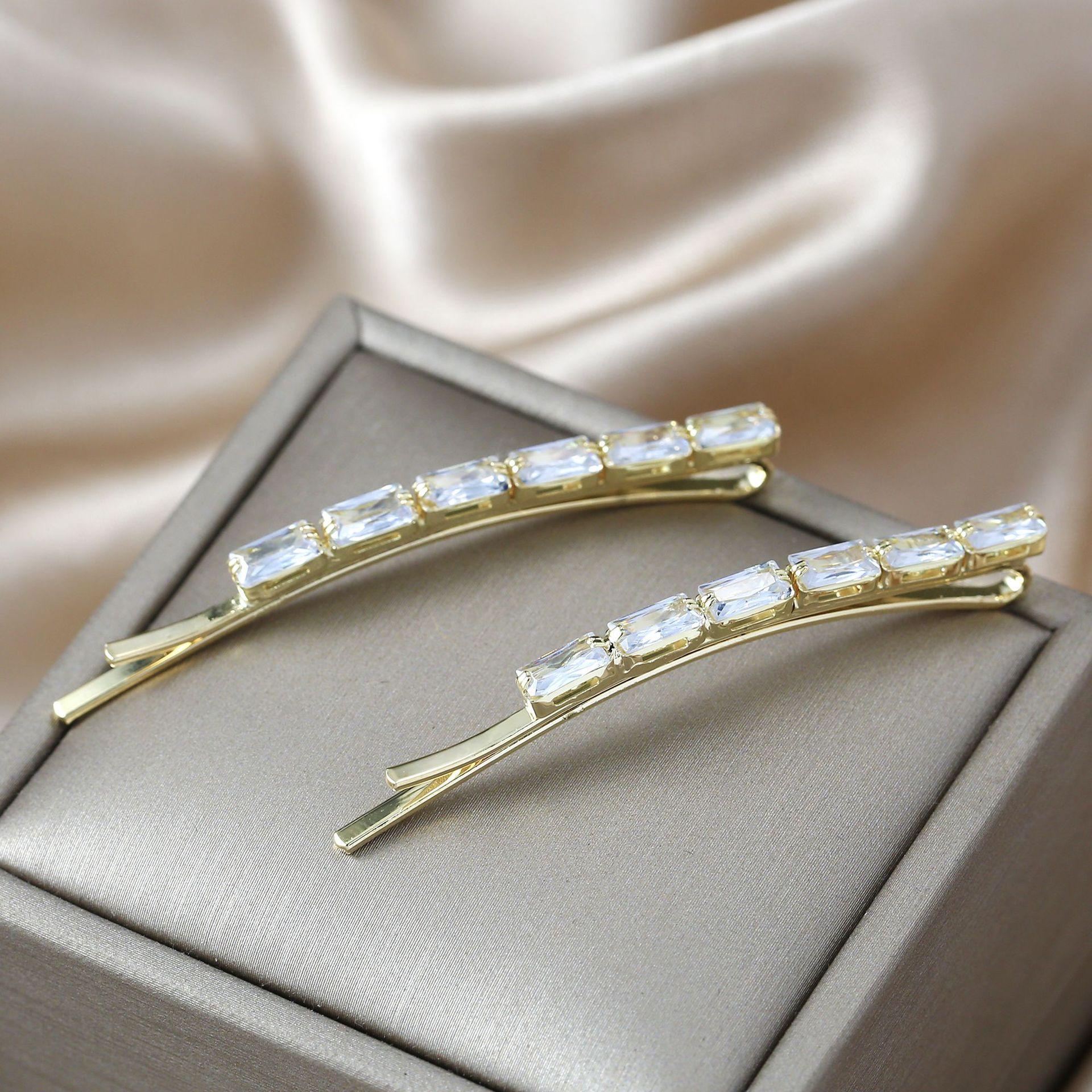 

1 пара модних шпильок для волосся, блискучі шпильки з стразами, квіткові металеві шпильки, жіночі аксесуари для волосся 5.5cm