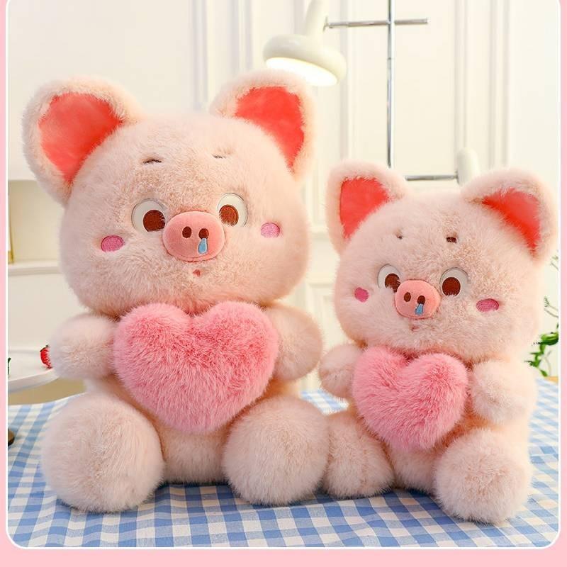 Cute Pig Plush Toy Stuffed Animal Doll For Kids Sofa Pillow Decor Pink 35cm