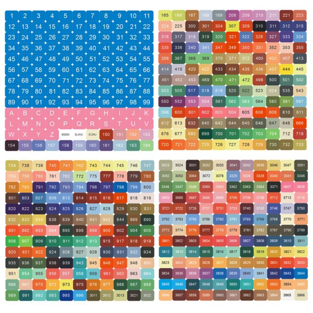 Color Sticker Full Diamond Diamond Painting Accessories 447 Colors Diamond Painting Stickers
