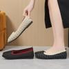 Modische Schuhe Damen 2024 Sommer Neu Modisches Stoffobermaterial Farbblock One Step Mehrfarbig Leichte Öffnung Schuhe Flacher Boden