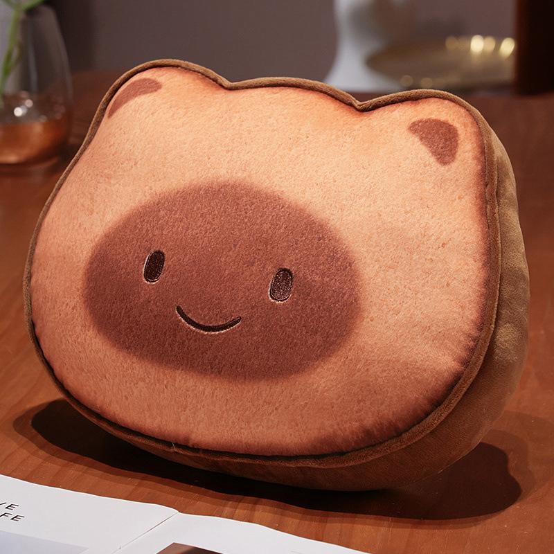 Creative Soft Toast Cat Pillow Blanket Plush Toy Kapibara Doll Home Pillow Cushion Ragdoll