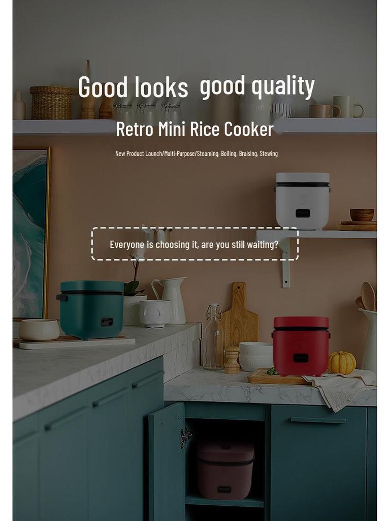 Compact Portable Mini Rice Cooker – Household Kitchen Appliance