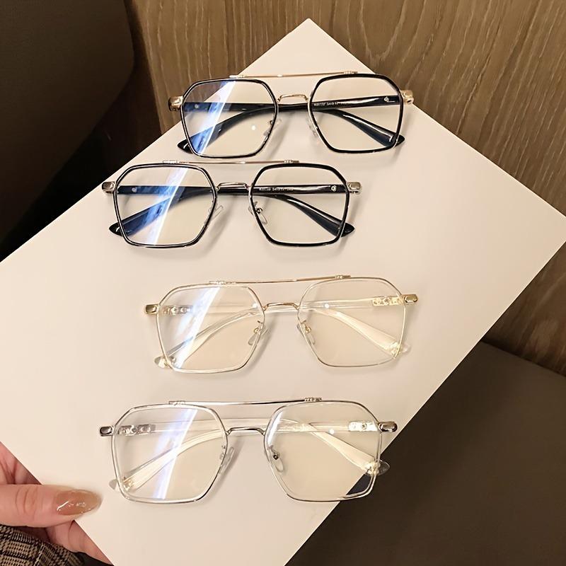[Fashionable Anti-blue Light Frames] Anti-blue Light Double Bridge Glasses Frame For Men And Women
