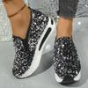 Fashion Fashion Black Bling Spots Shoes for Women Autumn Winter Lightweight Non Slip Sneakers Woman Soft Insole Platform Shoes Female