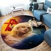 Billie Eilish Round Area Rug,Carpet Rug for Living Room Bedroom Sofa Playroom Decor,Non-slip Floor Mat