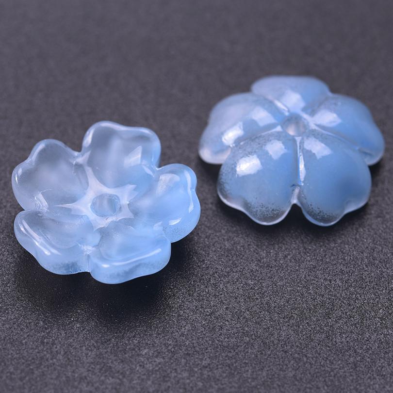 30pcs/Lot Ancient Glass Flower Bead Caps For Jewelry Making Supplies Handmade Earrings Headwear Bracelets Accessories Wholesale