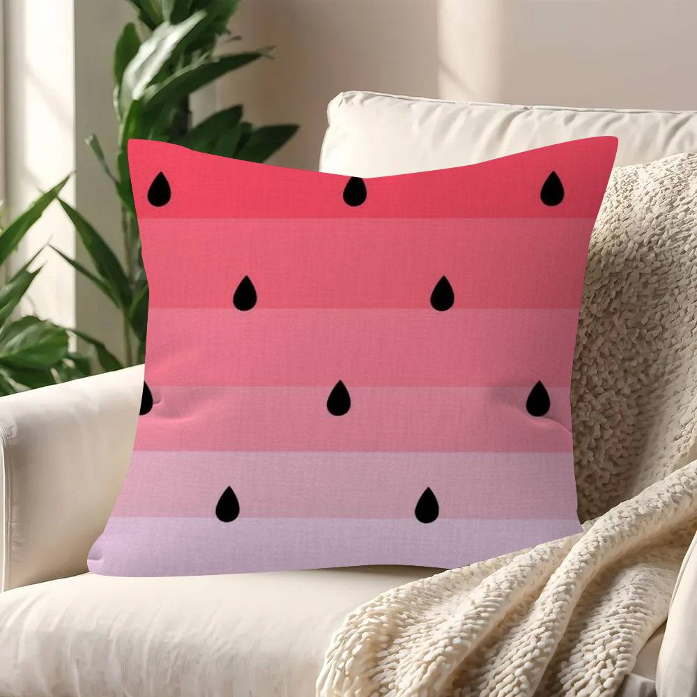 Cartoon Watermelon Fun Pillowcase Toon Gift Cushion Cover Bedroom Home Sofa Chair Seat Decor Pillow Case