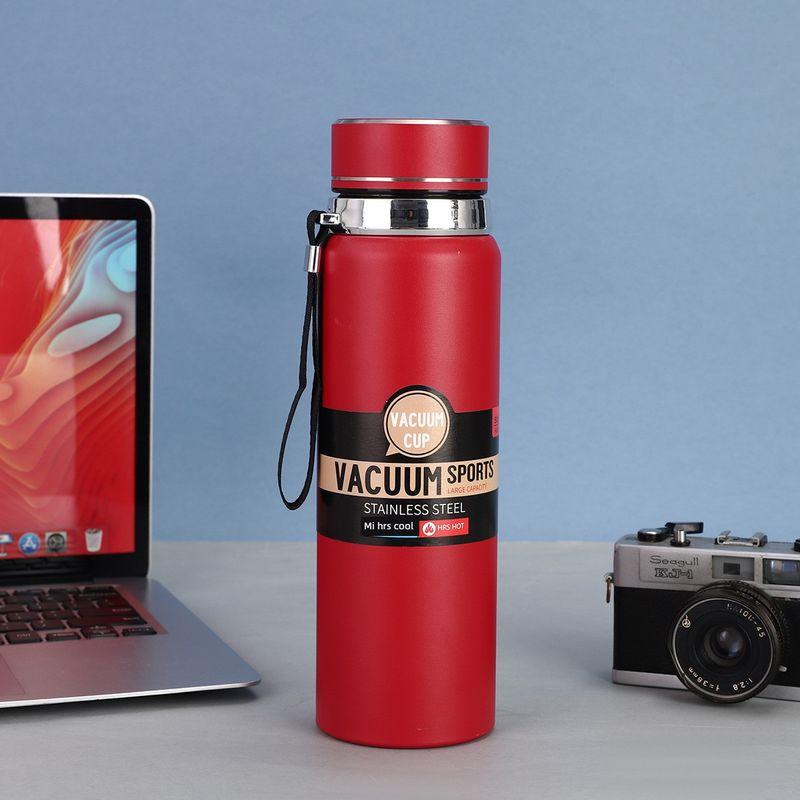 316 Stainless Steel Solar Kettle with Tea-Water Separation, Large Capacity Thermos Cup, Sports Water Bottle with Strap, Business Gift Water Cup