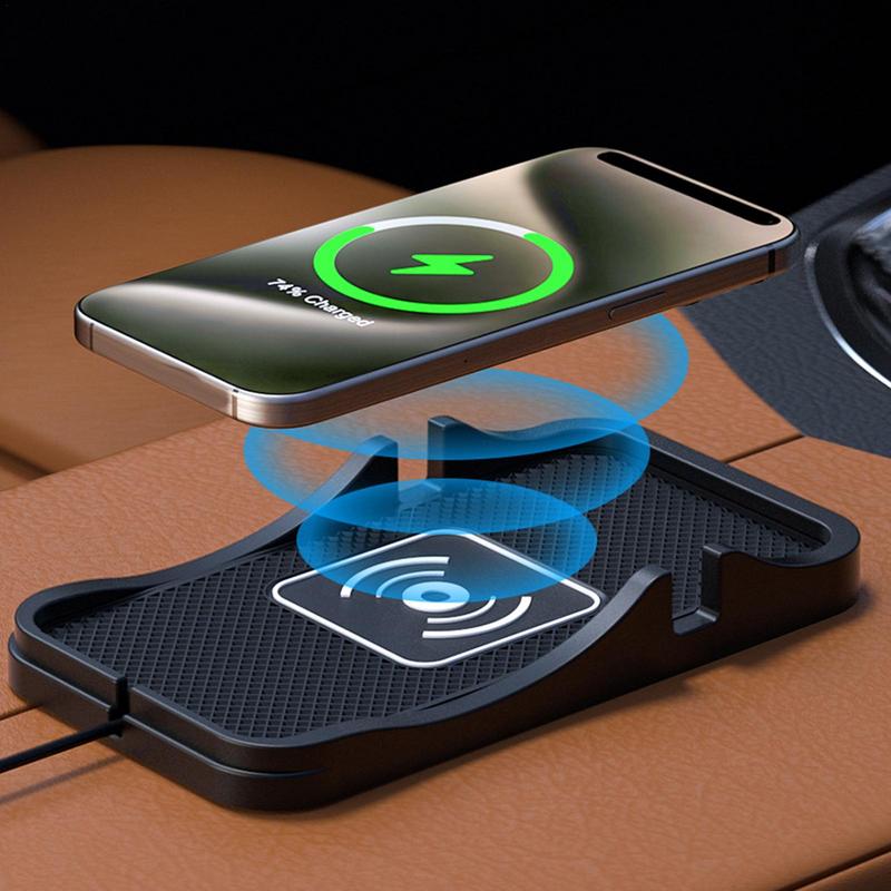 Wireless Car Charger Pad Auto Fast Charging Mat For SUV Wireless Car Charge Fast Charging Pad Suitable For SUV Auto Truck RV