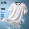 Summer Sports and Leisure Silk Smooth Comfortable Base Shirt Round Neck Short Sleeve T-shirt for Men