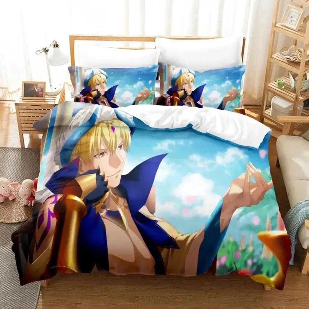 Anime Fate EXTRA Saber Nero Comfortable Duvet Quilt Cover Pillowcase Bedding Set Children Bedroom Decoration Home Textile