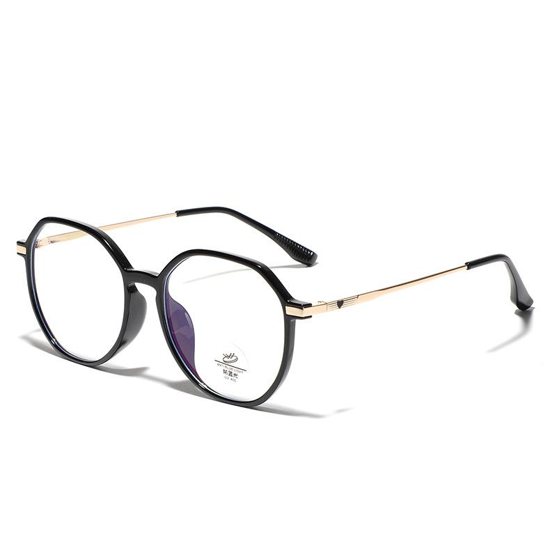 Glasses Polygon Large Frame Flat Glasses Ladies Sweet Frames Flat Glasses Men