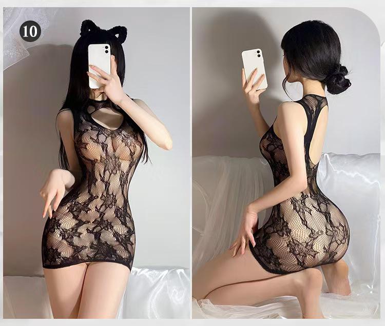 Passionate Plus Size Open Crotch Fishnet Bodysuit Lingerie