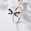 Personalisierter Insekt Libelle Design mit einem offenen Ring Retro und minimalistischer Stil Tropfölring
