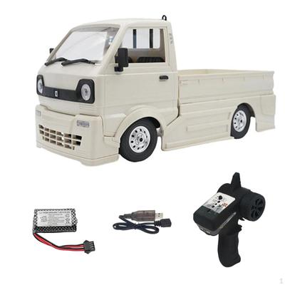 Camion pickup D12 Drift 1/10, mașină de alpinism cu vehicul RC cu faruri, camion de marfă dubă jucărie,