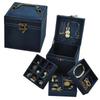 1 Pcs Multi-functional Three-layer Leather Drawer-style Jewelry Box Earrings Lock Jewelry Box Necklace Ring Storage Box