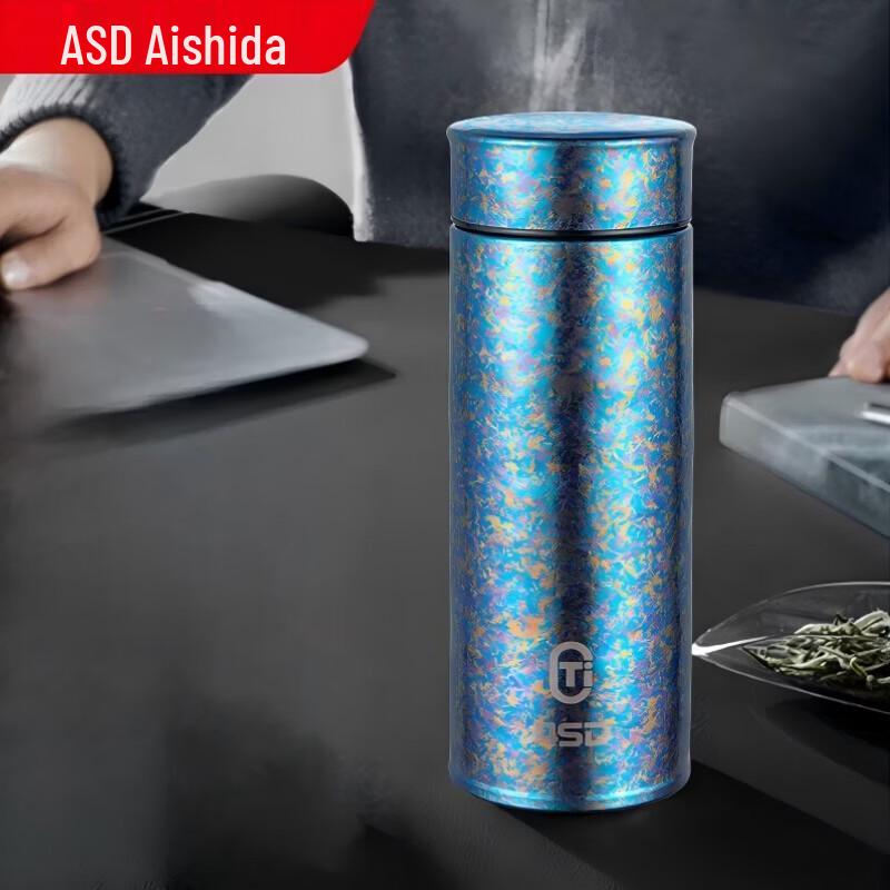 ASD Large Capacity Pure Titanium Insulated Tea Bottle