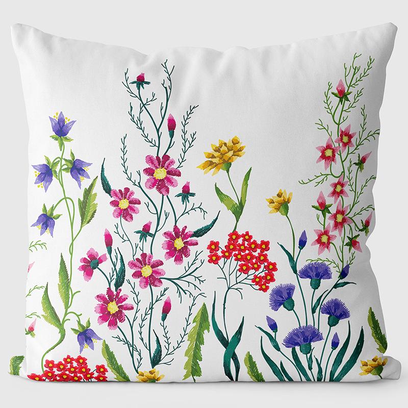 

Пасторальный Французский Ретро Стиль Подушка Наволочка Скандинавская Подушка для Дивана Эркер Спальня Прикроватная Спинка Подушка для Поясницы flannel 45x45cm double-sided [without pillow core]