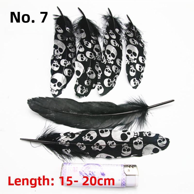 DIY Feather Jewelry Accessories: Large Floating Gold Feather, Small Straight Knife, Spray Gold Gradient Feather