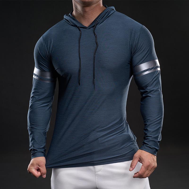 Running Fast Drying Clothes Long-sleeved T-shirt Men's Winter Training Fitness Sports Autumn and Winter Hiking Clothes Top Loose Base