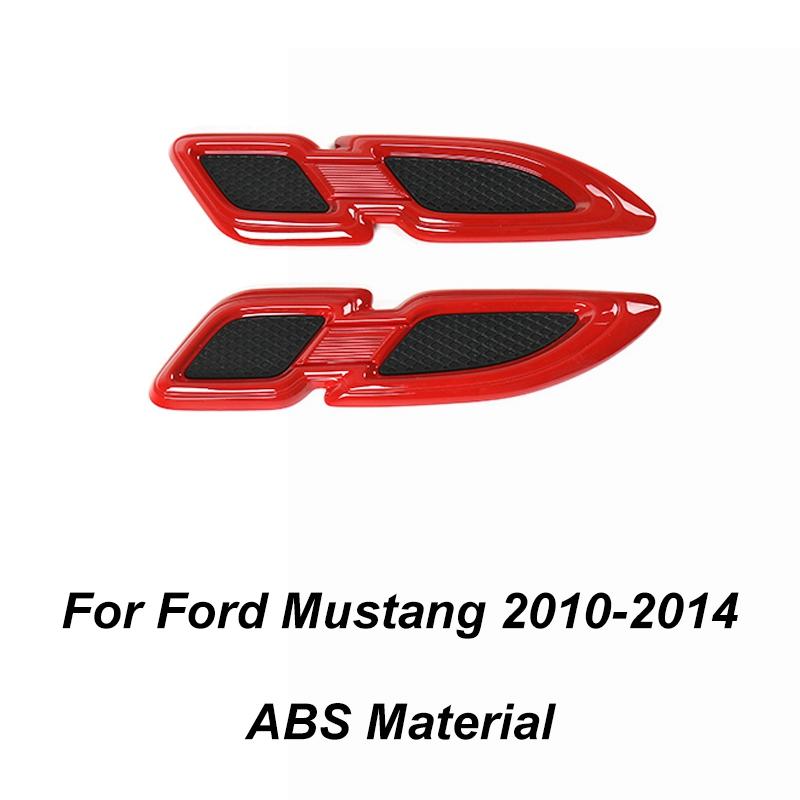 TESIN Car Red Interior Decoration Cover Stickers For Ford Mustang 2009 2010 2011 2012 2013 2014 Exterior Accessories Car