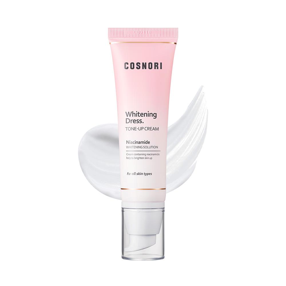 Cosnori Whitening Dress Tone-Up Cream (50ml) – Brightening Tone-Up Moisturiser for Face & Body, Korean