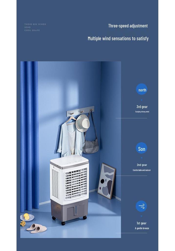 Compact Air Conditioner Fan - Water-Cooled Household & Industrial Cooling Solution
