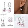 Original 100% S925 Silver Sweet Cherry Strawberry Sweetheart Avocado Women's Earrings Engagement Anniversary Gift
