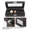 5-Slot Watch Box Carbon Fiber Display Case Durable Watch Case  Storage