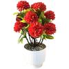 Artificial Chrysanthemum Simulation Ball with Silk Blooms and Plastic Pot for Use As Tabletop and Indoor Decor