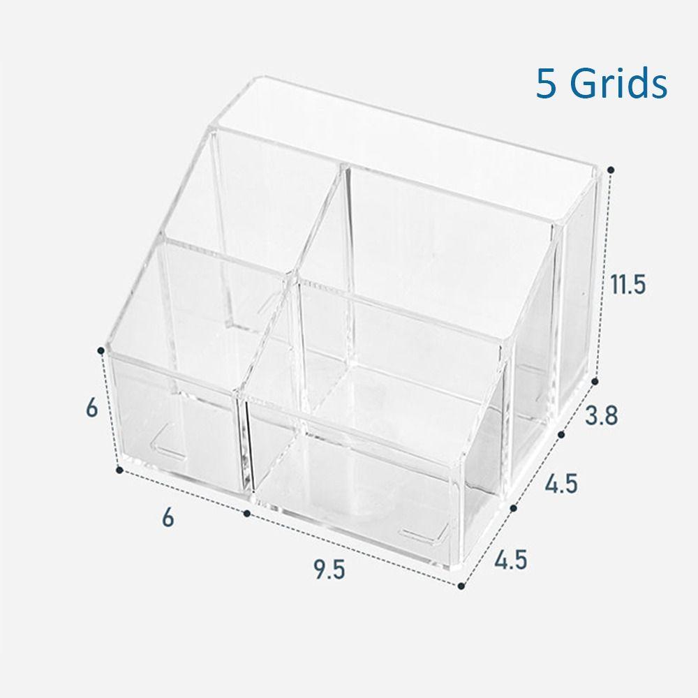 Transparent Acrylic Pen Holder Three Grid Pencil Rack New Desktop Organizer  School