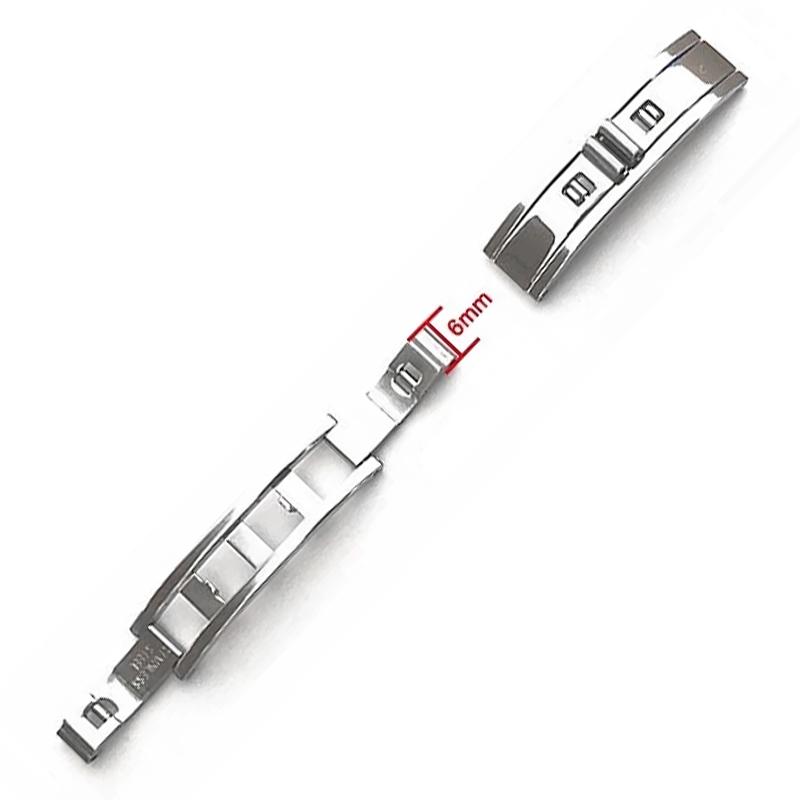 Schmetterlings-Uhrenschließe 3mm 4mm 5mm 6mm Edelstahl Doppeldruck-Faltschließe Uhrenarmband-Knöpfe Uhrenarmband-Schnallen Zubehör