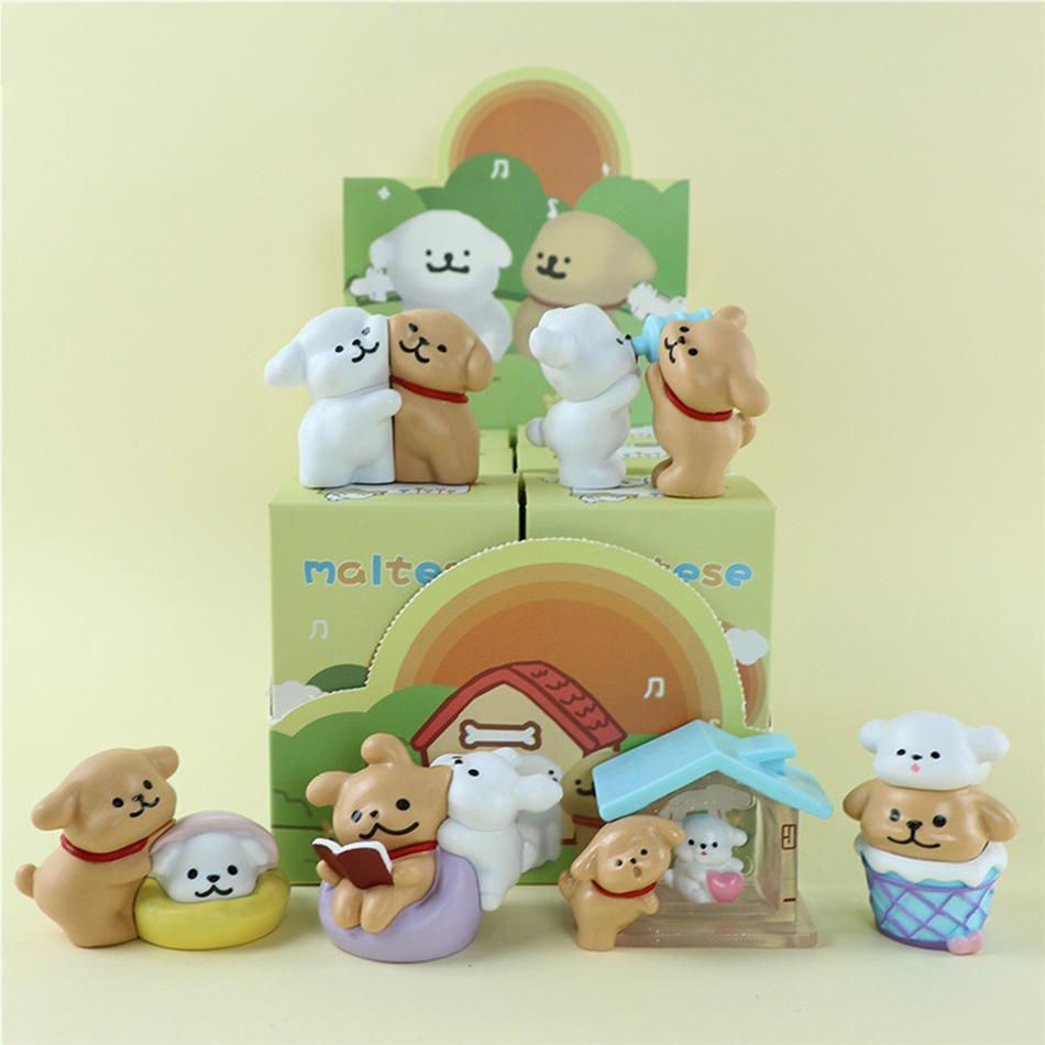Dos Perritos Historia Caja Sorpresa Diario de Cachorro Juguete Cultural Figura Para Escritorio Relajación Misterio Regalo Creativo Para Niños Amigos