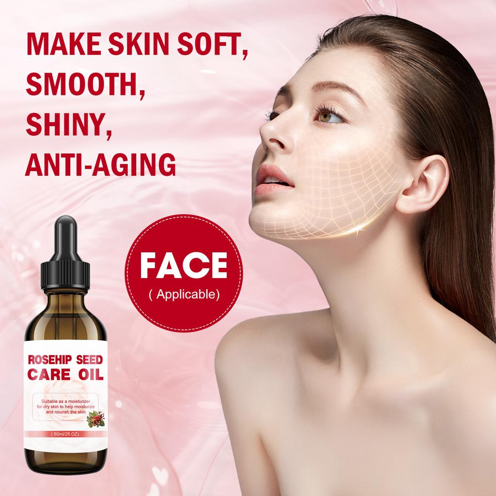 Rose Fruit Oil Conditioning Brightening Moisturizing Nourishing Plant Based Facial Care 60ML