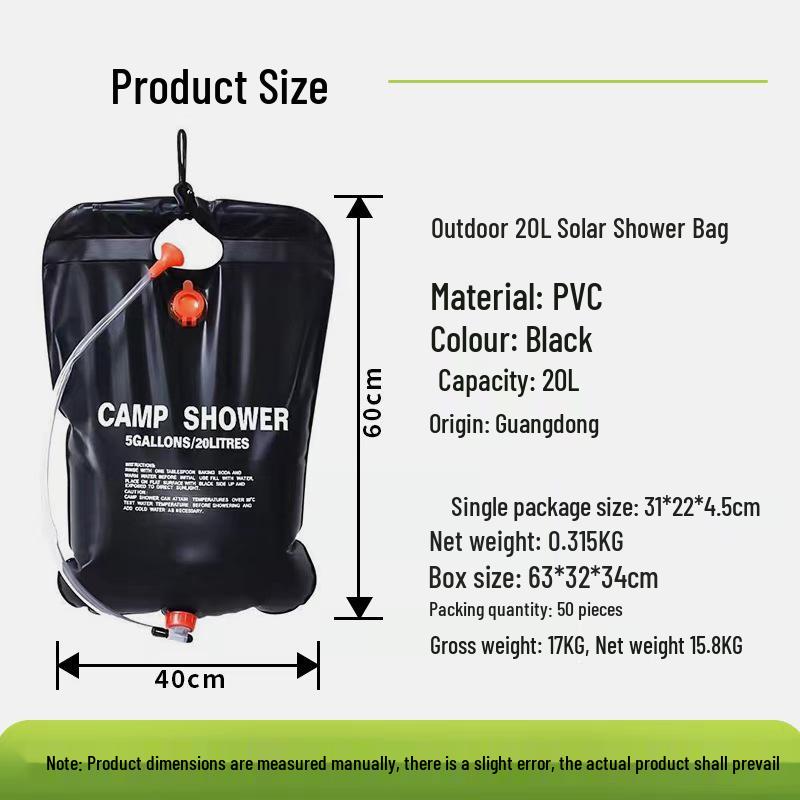 Folding Outdoor Camping Shower Bag – Portable Water Storage for Travel & Picnics