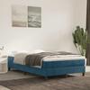 Box Spring Bed Frame Dark Blue 120 X 200 Cm Velvet