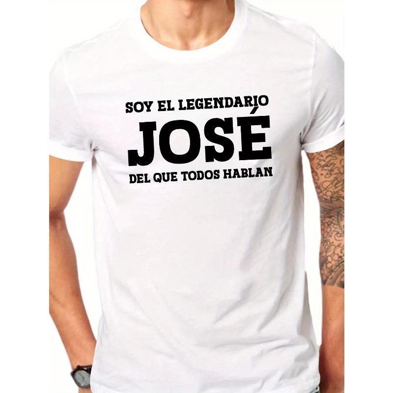 Европейские размеры Я ЛЕГЕНДАРНЫЙ ХОСЕ Мужская футболка с коротким рукавом Летняя футболка Топ S белый